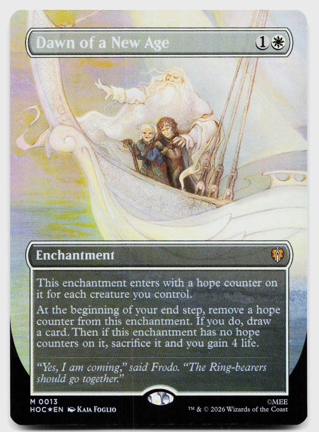 Dawn of a New Age - Foil - Borderless The Hobbit MTG