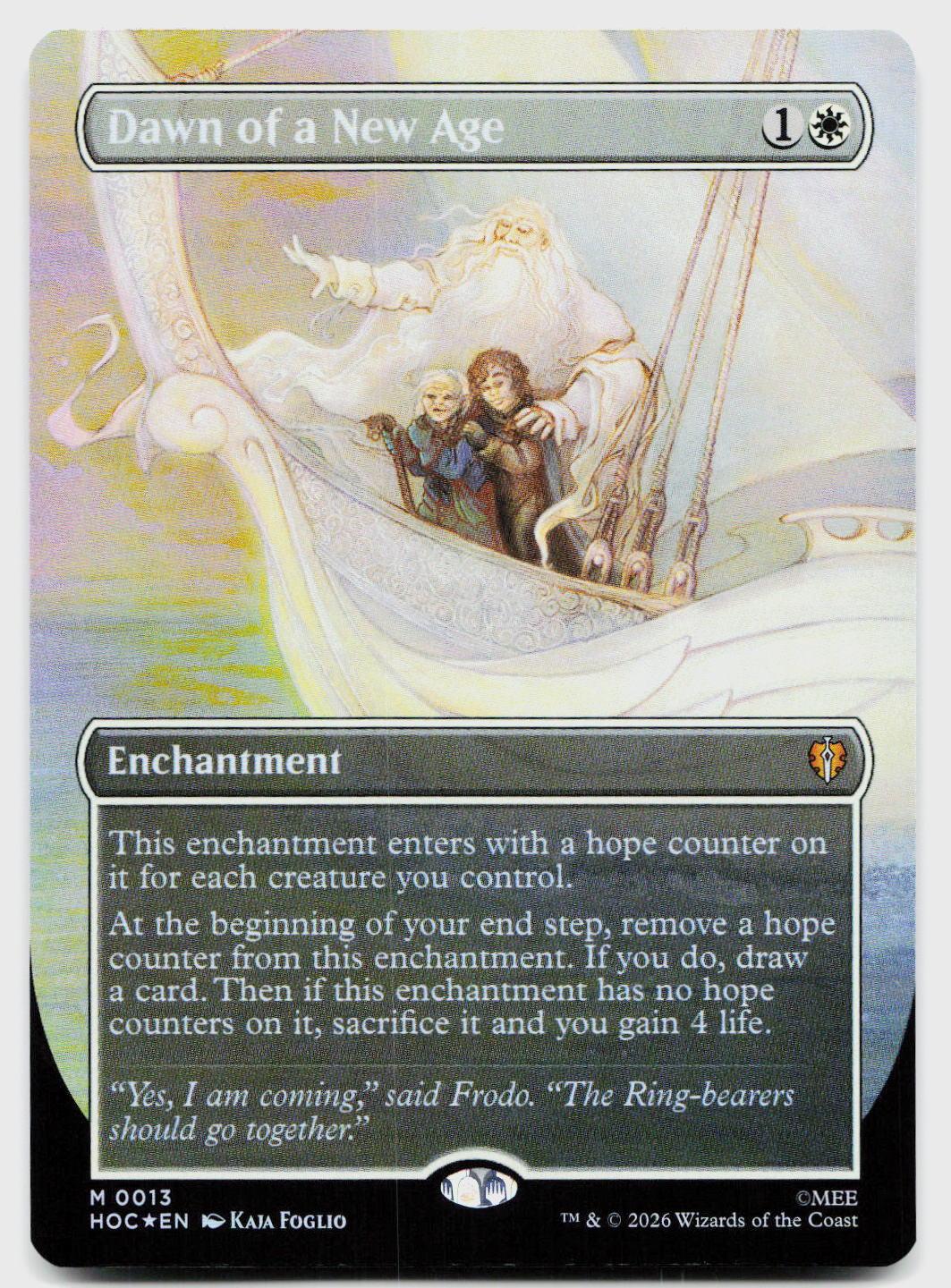 Dawn of a New Age - Foil - Borderless The Hobbit MTG