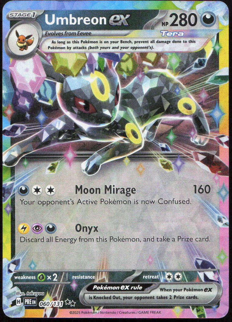 Umbreon ex 060/131 Holo Double Rare Prismatic Evolutions Pokemon