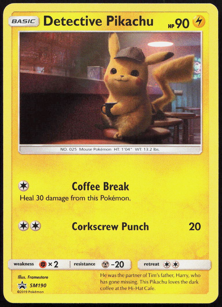 Detective Pikachu - SM190 Holo Promo Sun & Moon Promo Pokemon