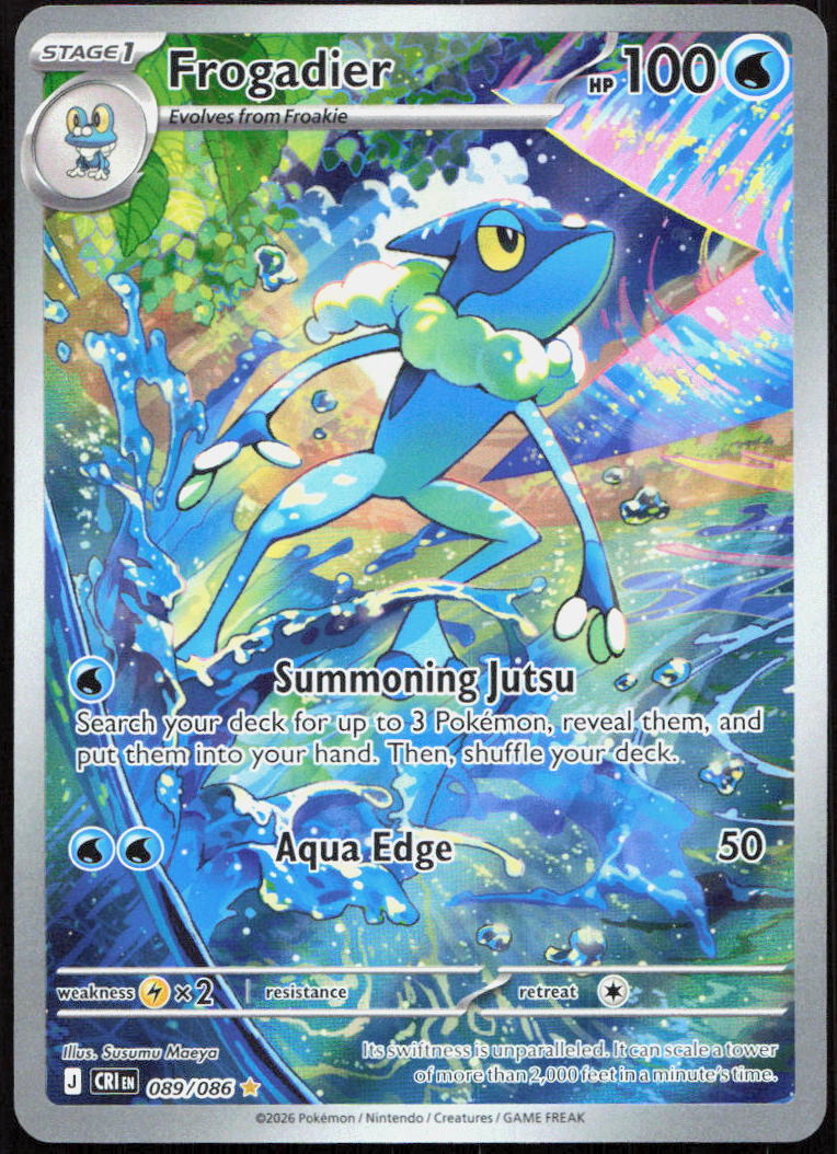 Frogadier 089/086 Holo Illustration Rare Chaos Rising Pokémon