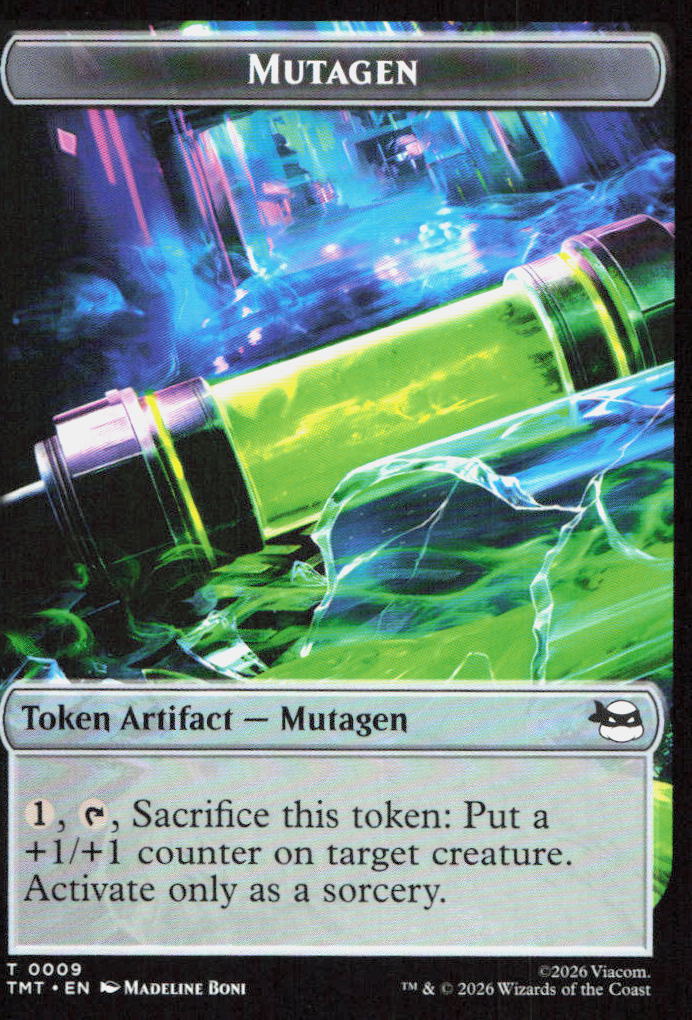 Mutagen // Food Double-Sided Token 9 // 8 Teenage Mutant Ninja Turtles MTG