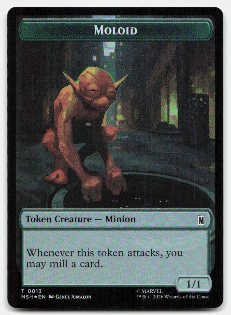Wall // Alien Double-Sided Token 001/011 Holo Marvel Super Heroes MTG