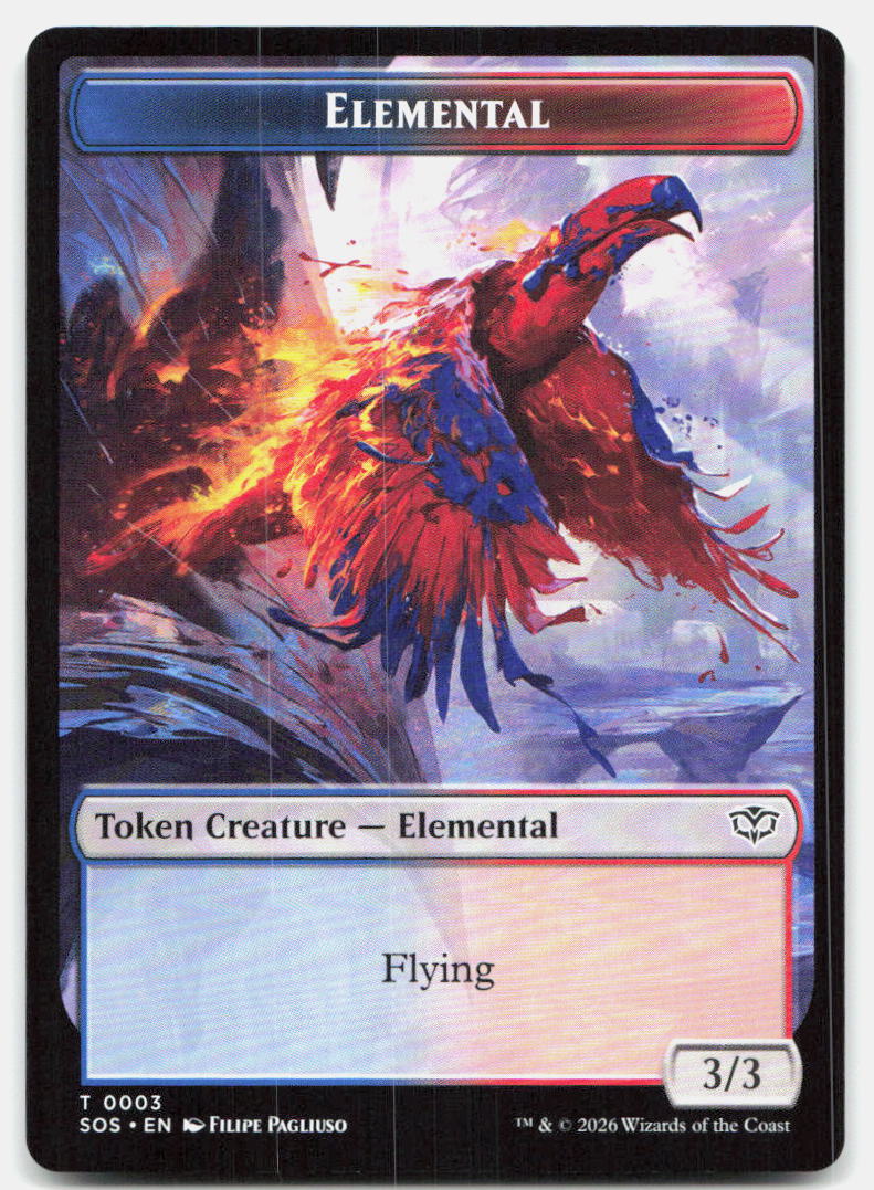 Elemental Token 2 Token Strixhaven: School of Mages Magic: The Gathering