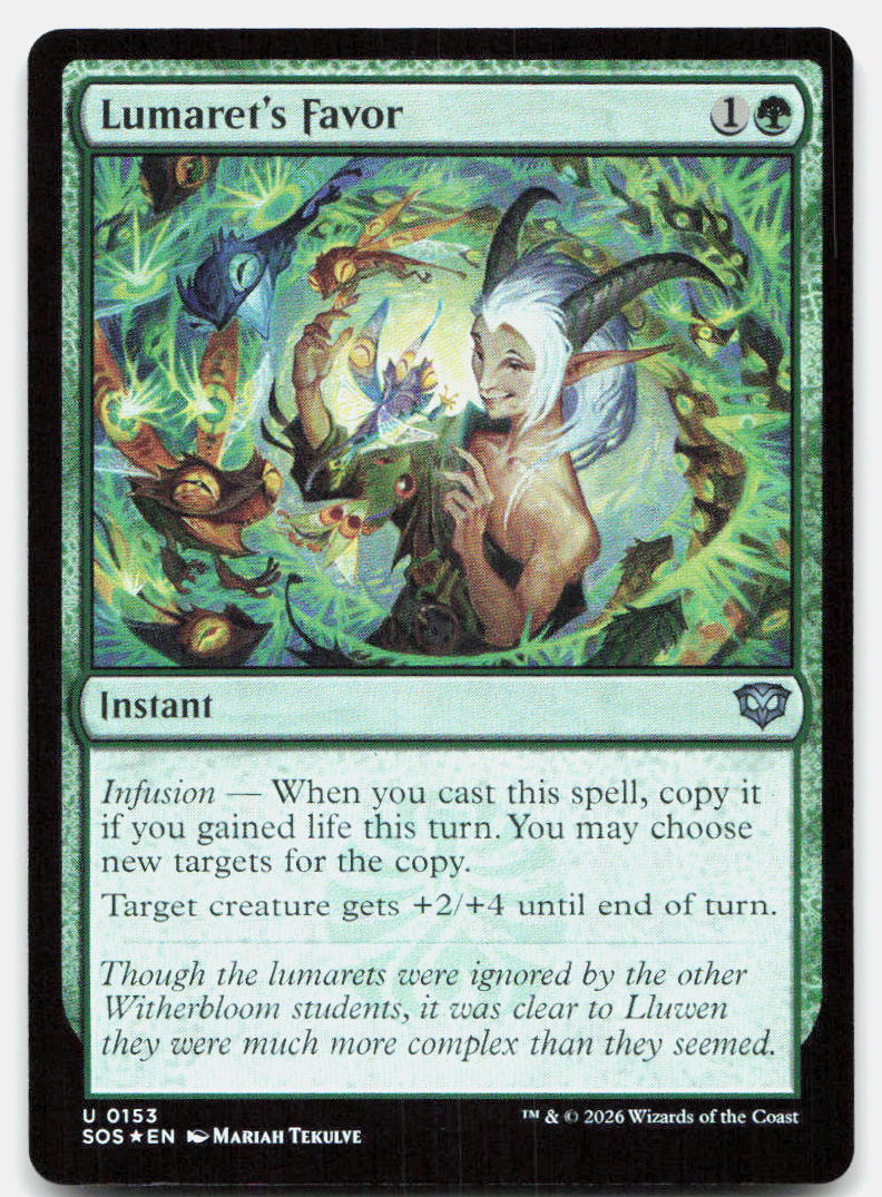 Lumaret's Favor 153 Uncommon Secrets of Strixhaven Magic: The Gathering