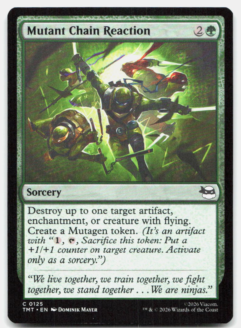Mutant Chain Reaction 0125 Teenage Mutant Ninja Turtles Magic: The Gathering