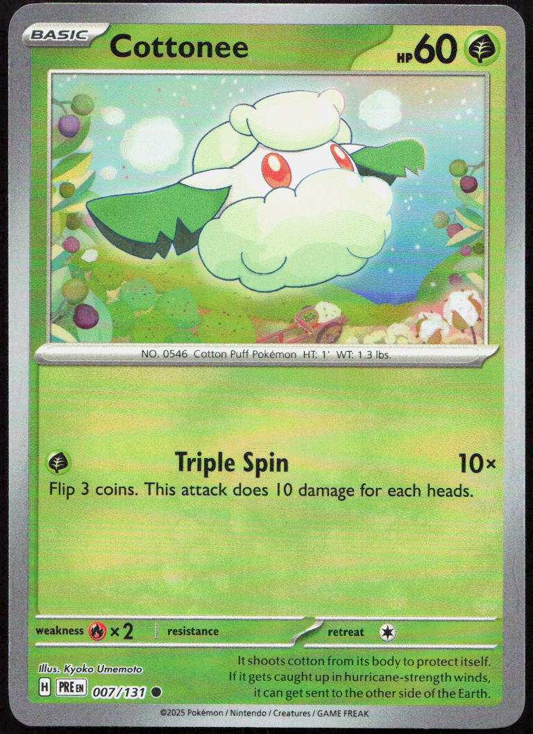 Cottonee 007/131 Common Prismatic Evolutions Pokemon