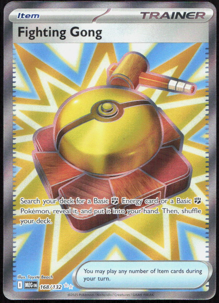 Fighting Gong 168/132 Ultra Rare Mega Evolution Pokemon