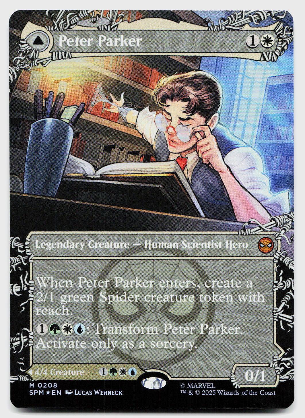 Peter Parker (0208) (Borderless) 208 Marvel's Spider-Man Magic: The Gathering