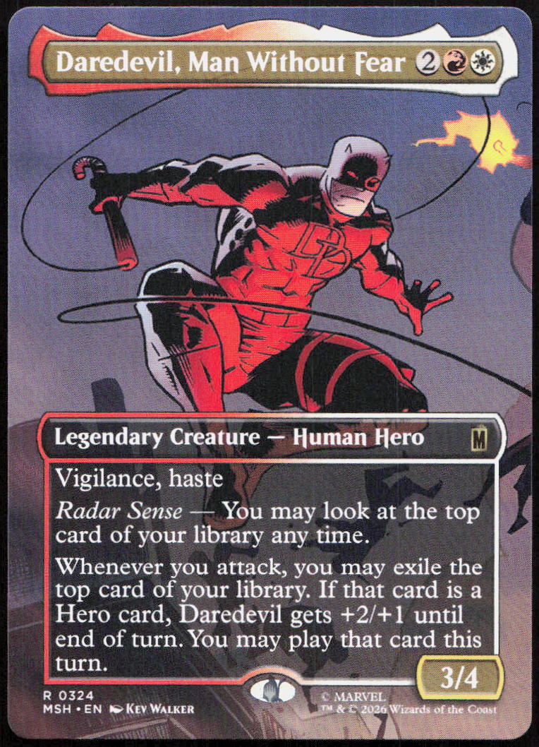 Daredevil, Man Without Fear (Borderless) (0324) 324 Marvel Super Heroes MTG