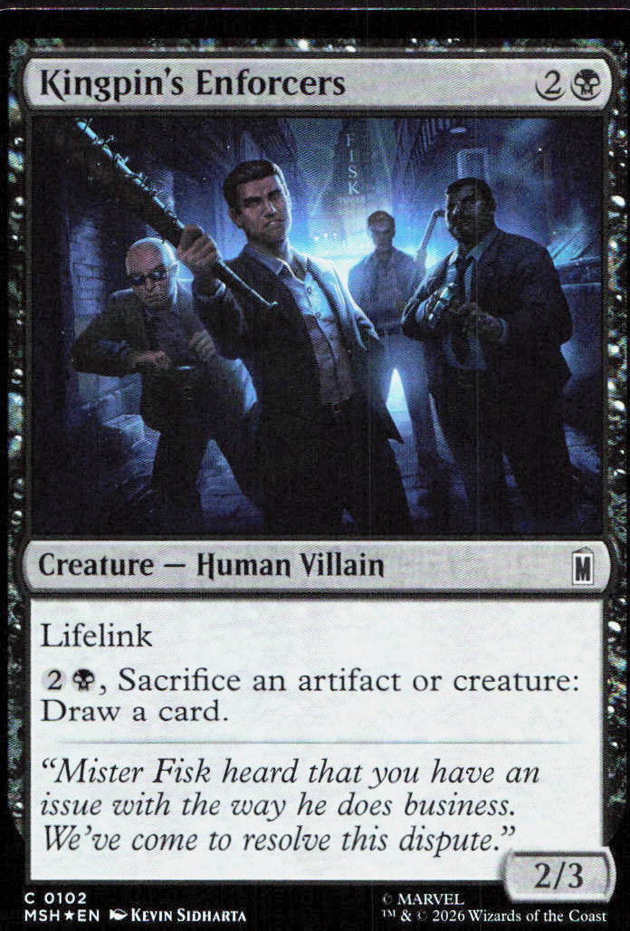 Kingpin's Enforcers 102 Common Marvel Super Heroes Magic: The Gathering
