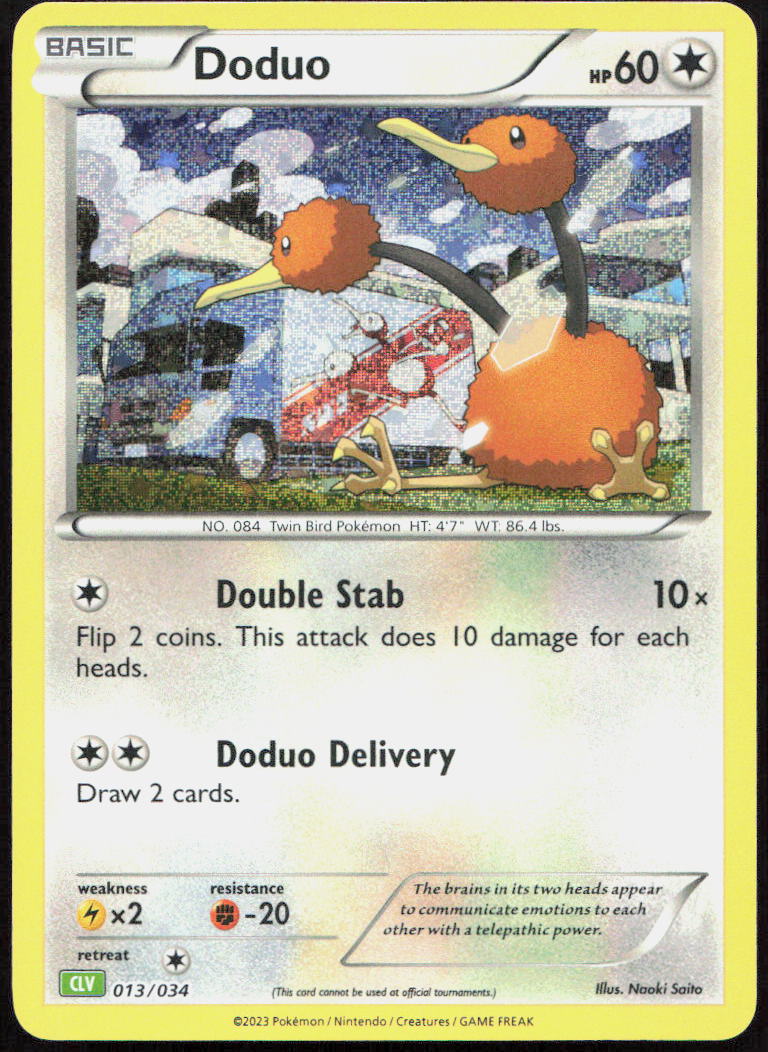 Doduo 013/034 Holo Classic Collection Trading Card Game Classic Pokemon Holo