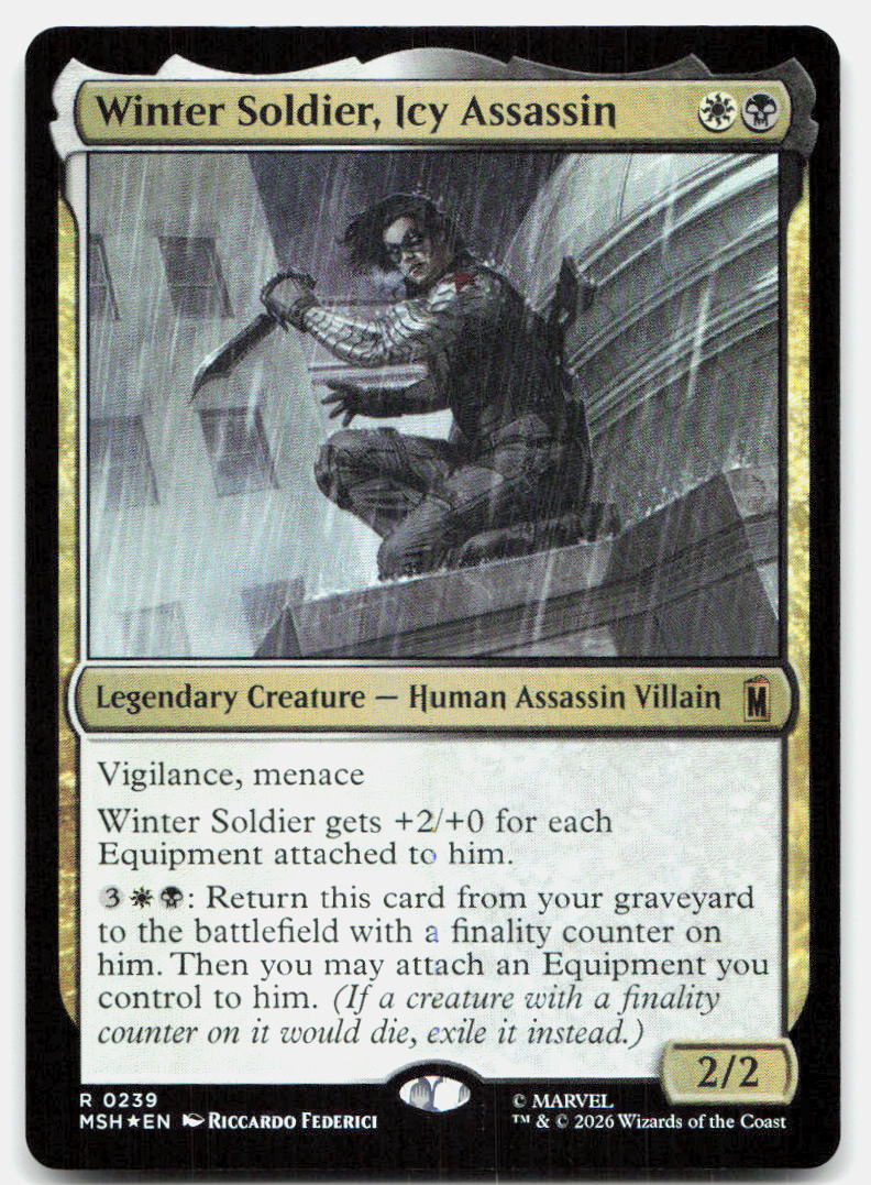 Winter Soldier, Icy Assassin 239 Rare Marvel Super Heroes Magic: The Gathering