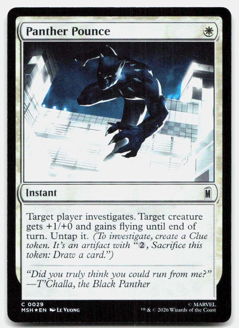 Panther Pounce 29 Common Marvel Super Heroes Magic: The Gathering