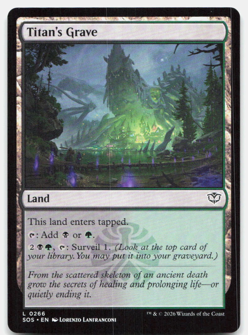 Titan's Grave 266 Land Secrets of Strixhaven Magic: The Gathering