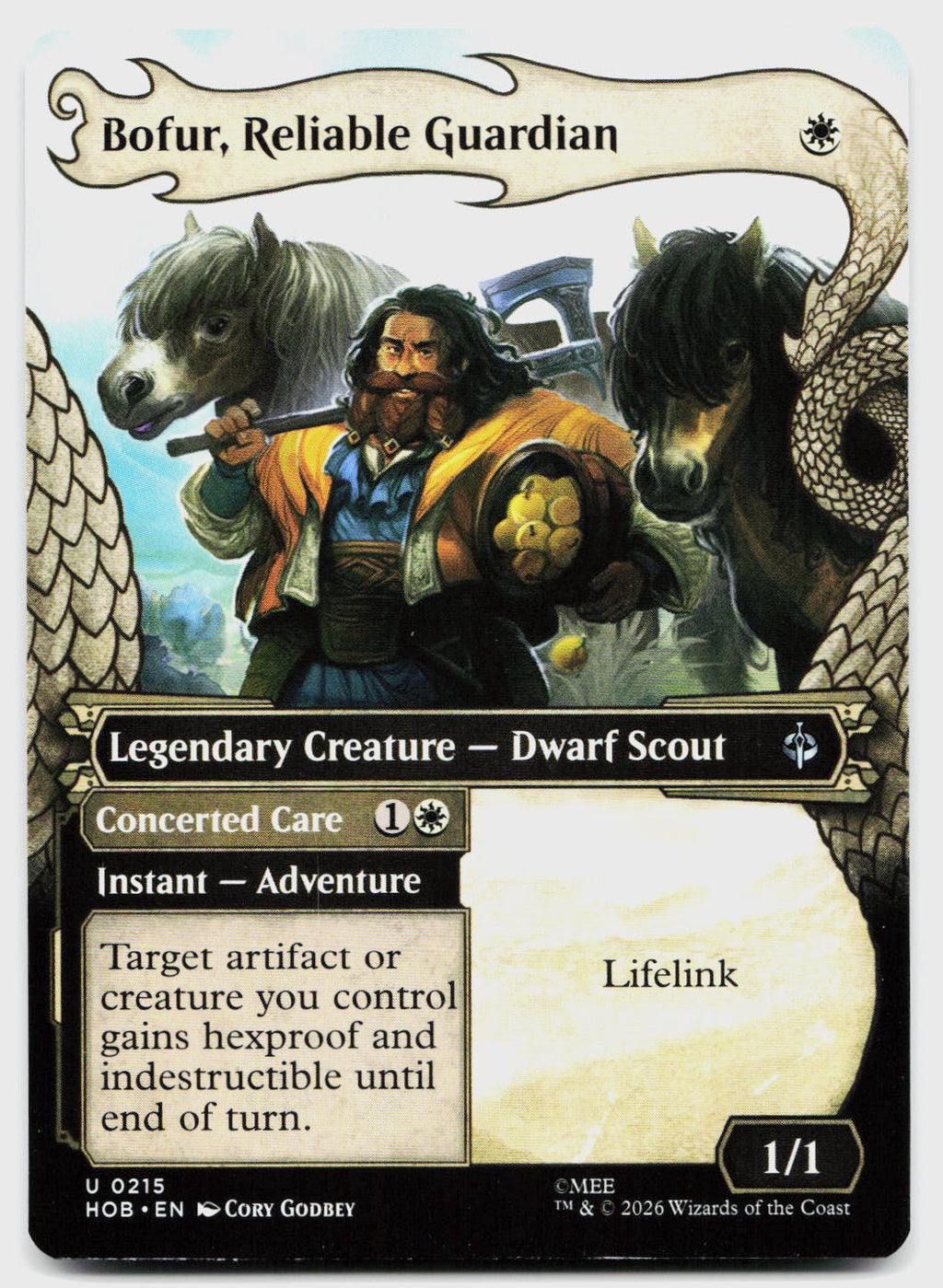 Bofur, Reliable Guardian (Showcase) 215 Uncommon The Hobbit Magic: The Gathering