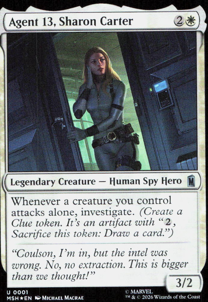 Agent 13, Sharon Carter 1 Uncommon Marvel Super Heroes Magic: The Gathering