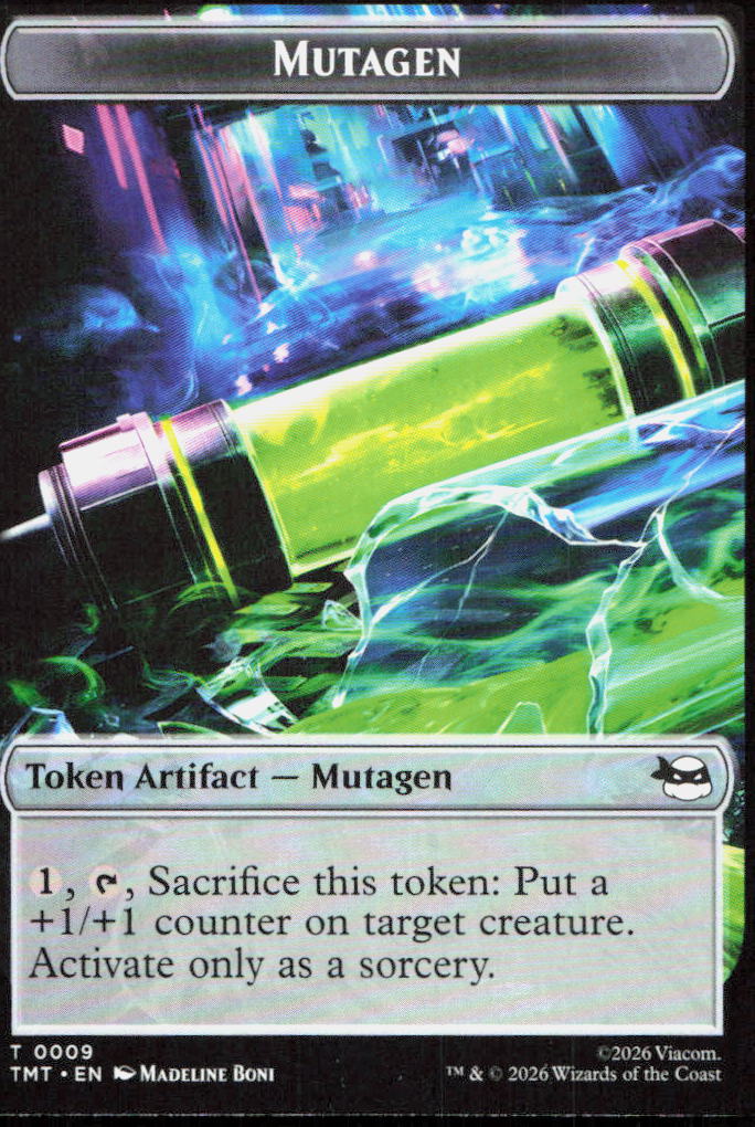 Mutagen // Food Double-Sided Token 9 // 8 Teenage Mutant Ninja Turtles MTG