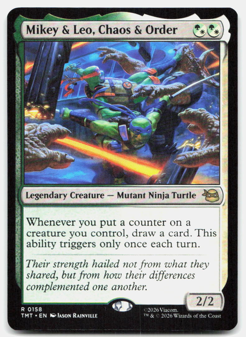 Mikey & Leo, Chaos & Order 0158 Teenage Mutant Ninja Turtles MTG