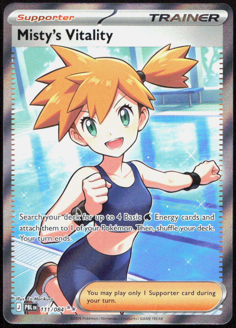 Misty's Vitality 111/084 Ultra Rare Pitch Black Pokemon Holo