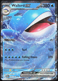 Wailord ex 016/084 Double Rare Pitch Black Pokemon Holo