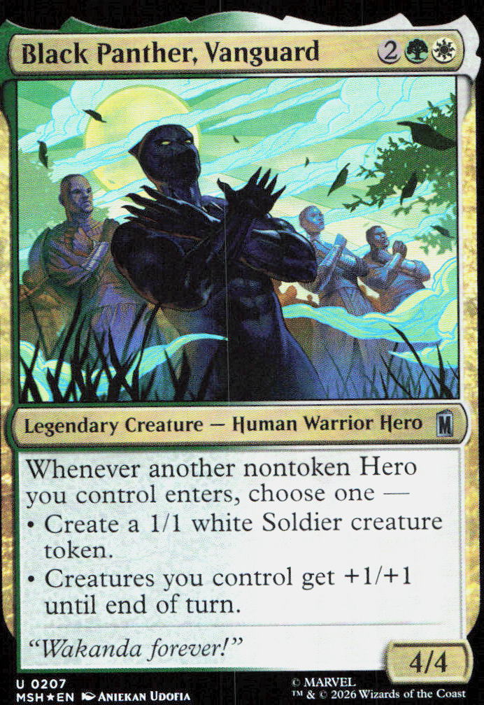 Black Panther, Vanguard 207 Uncommon Marvel Super Heroes Magic: The Gathering