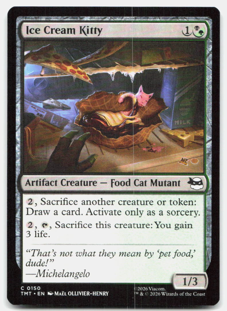 Ice Cream Kitty 0150 Common Teenage Mutant Ninja Turtles Magic: The Gathering