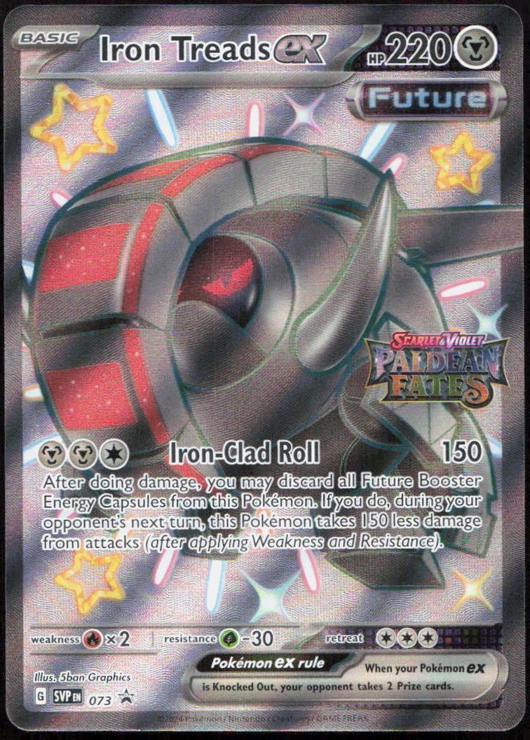 Iron Treads ex (Paldean Fates Stamped) 073 Black Star Promo Pokémon