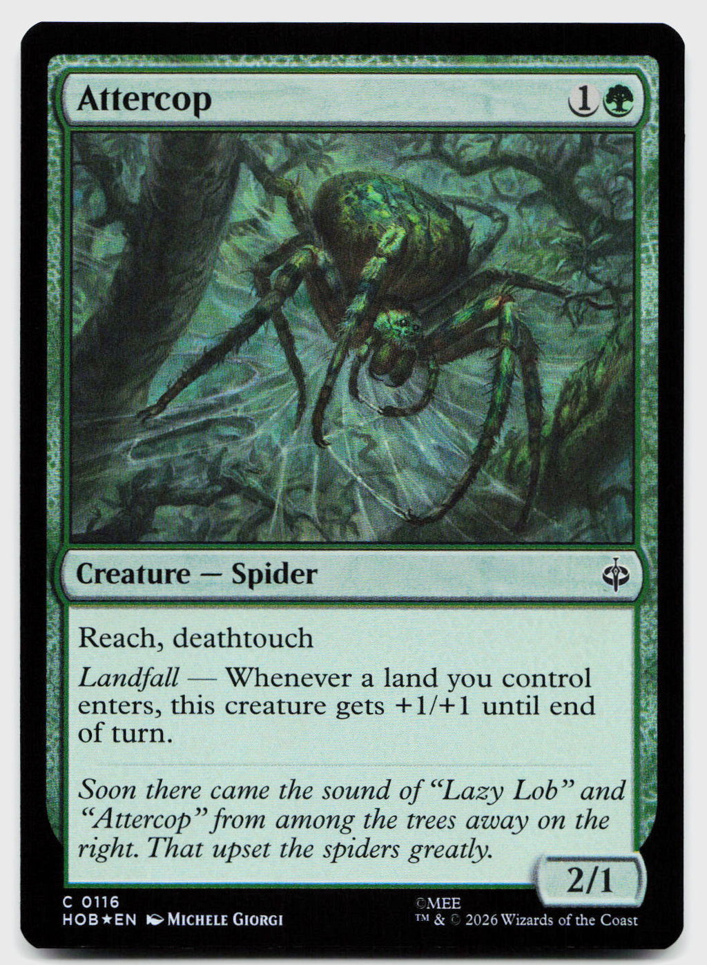 Attercop 116 Common The Hobbit Magic: The Gathering Foil