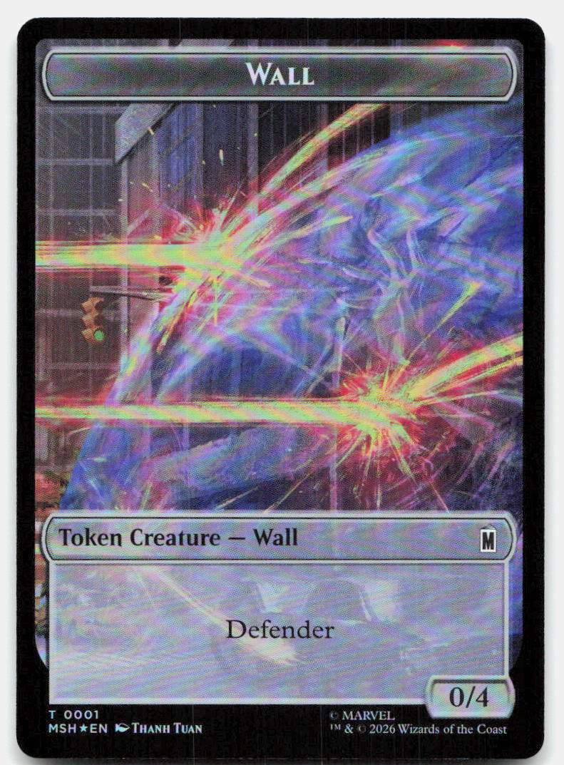 Wall // Alien Double-Sided Token 001/011 Holo Marvel Super Heroes MTG