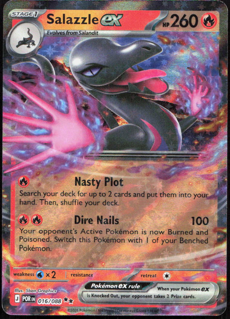 Salazzle ex 016/088 Double Rare Perfect Order Pokemon Holo