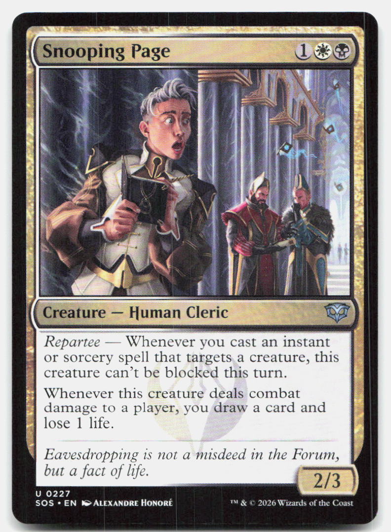 Snooping Page 227 Uncommon Secrets of Strixhaven Magic: The Gathering