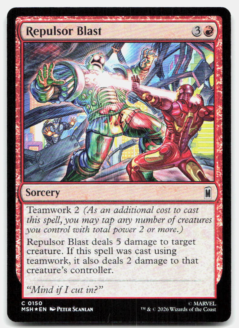 Repulsor Blast 150 Common Marvel Super Heroes Magic: The Gathering