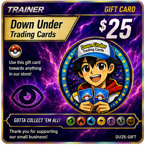 Down Under Trading Cards $25 Gift Card