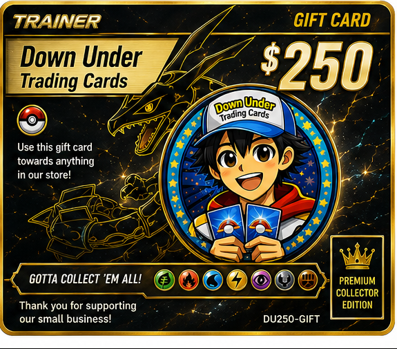 Down Under Trading Cards $250 Gift Card