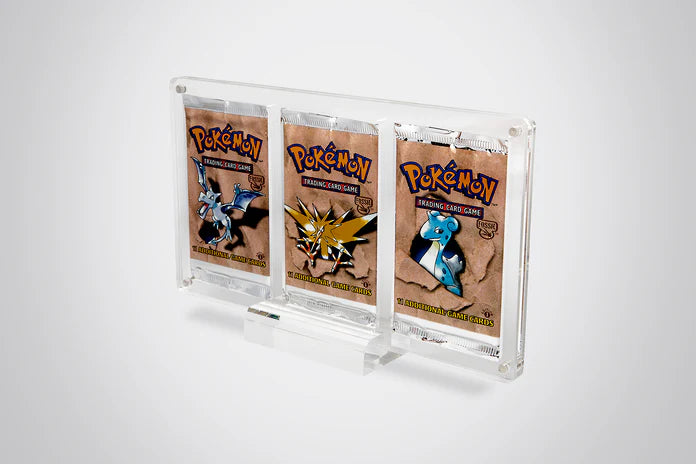 Triple Pokémon Booster Pack Display Case (Upright)