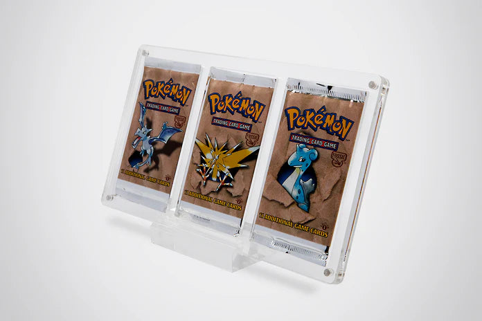 Triple Pokémon Booster Pack Display Case (Angled)
