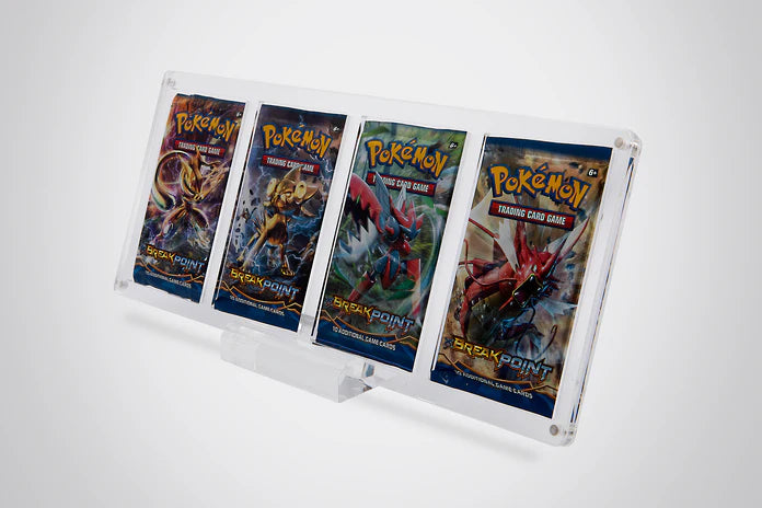 Quadruple Pokémon Booster Pack Display Case (Angled)