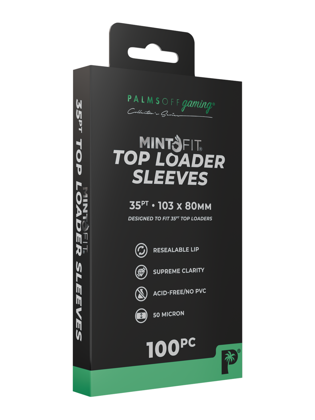 Palms Off Gaming MintFit Top Loader Sleeves - 35pt - 100pc