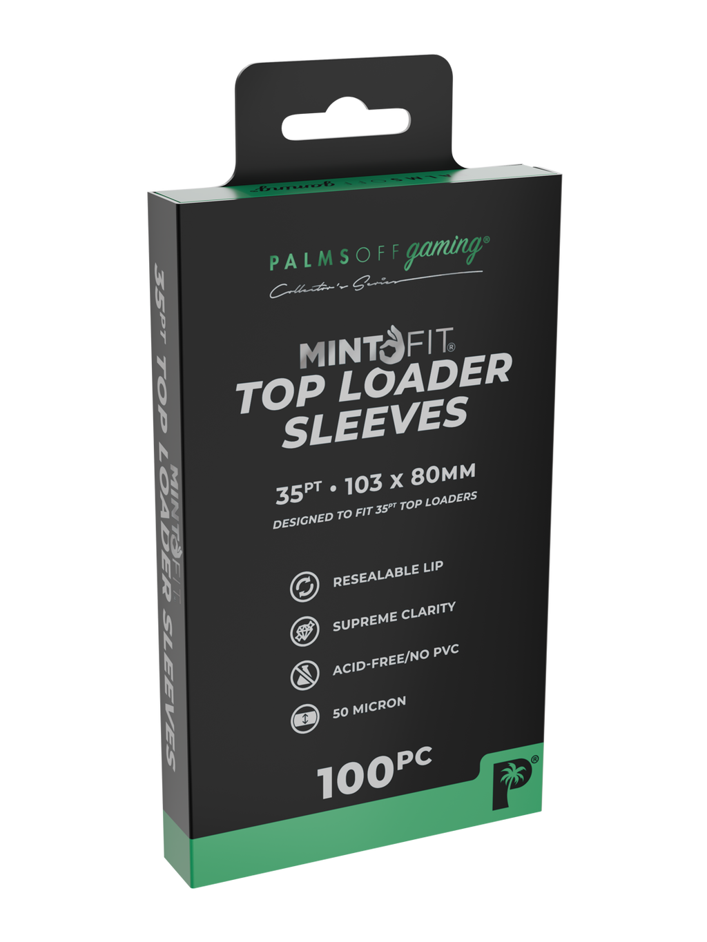 Palms Off Gaming MintFit Top Loader Sleeves - 35pt - 100pc