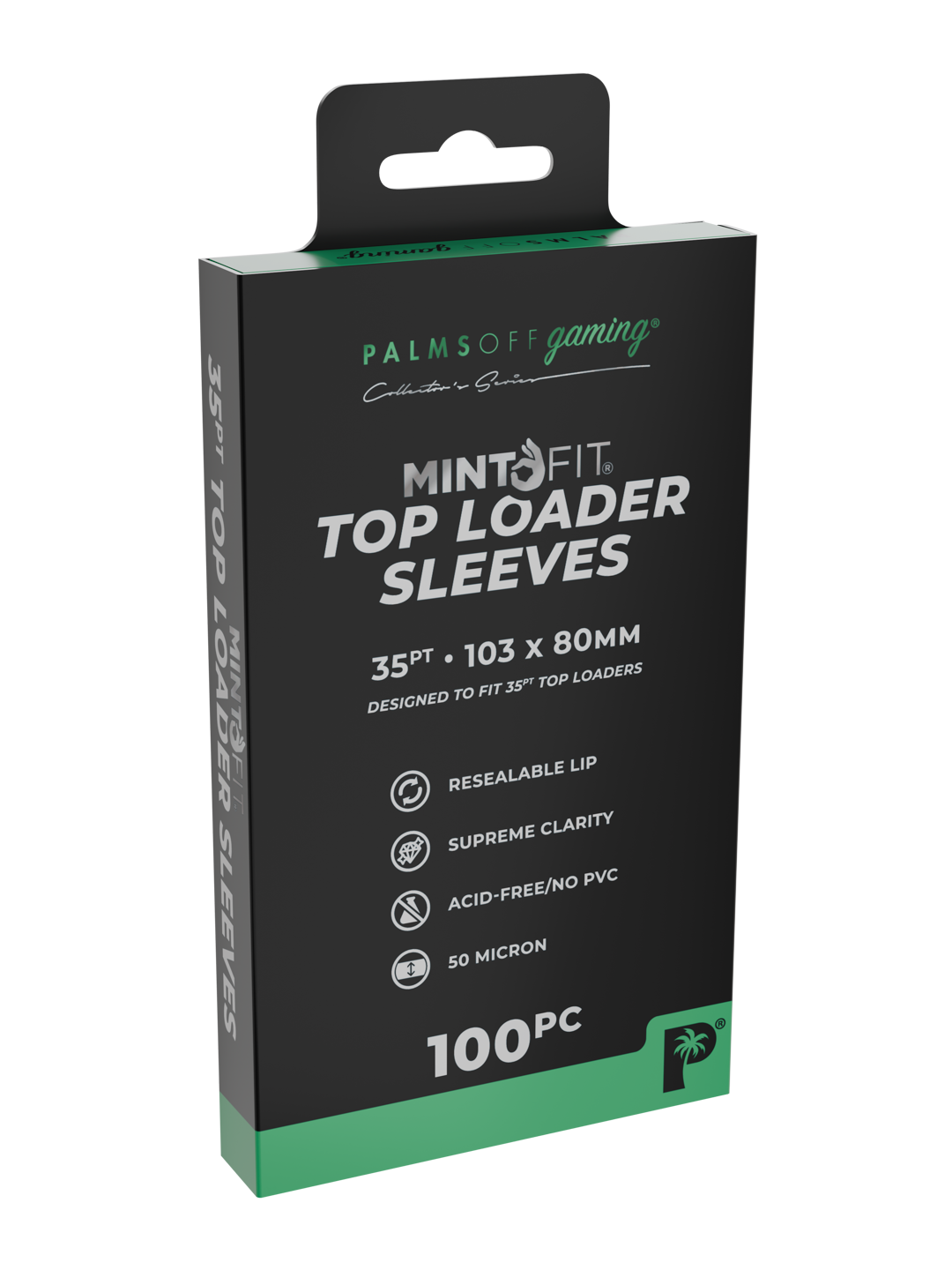 Palms Off Gaming MintFit Top Loader Sleeves - 35pt - 100pc