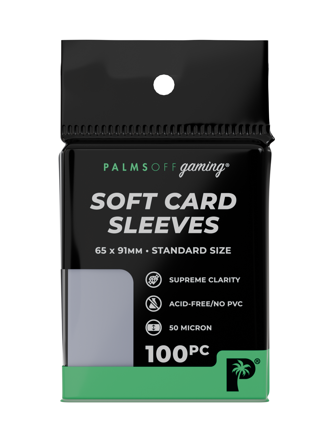 Palms Off Gaming Soft Card Sleeves - Standard Size - 100pc