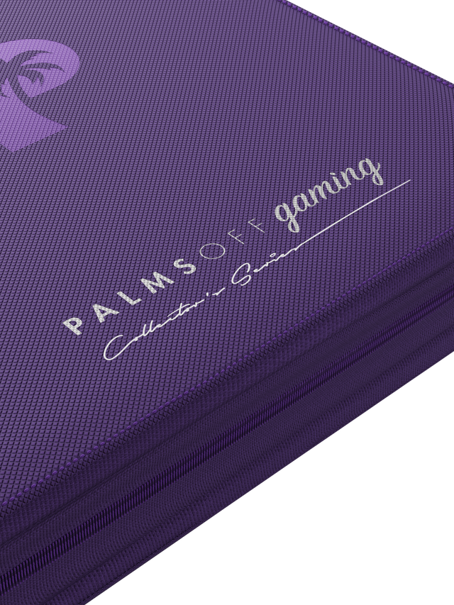 Palms Off Gaming Collector's Series Top Loader Zip Binder - 4 Pocket - Purple