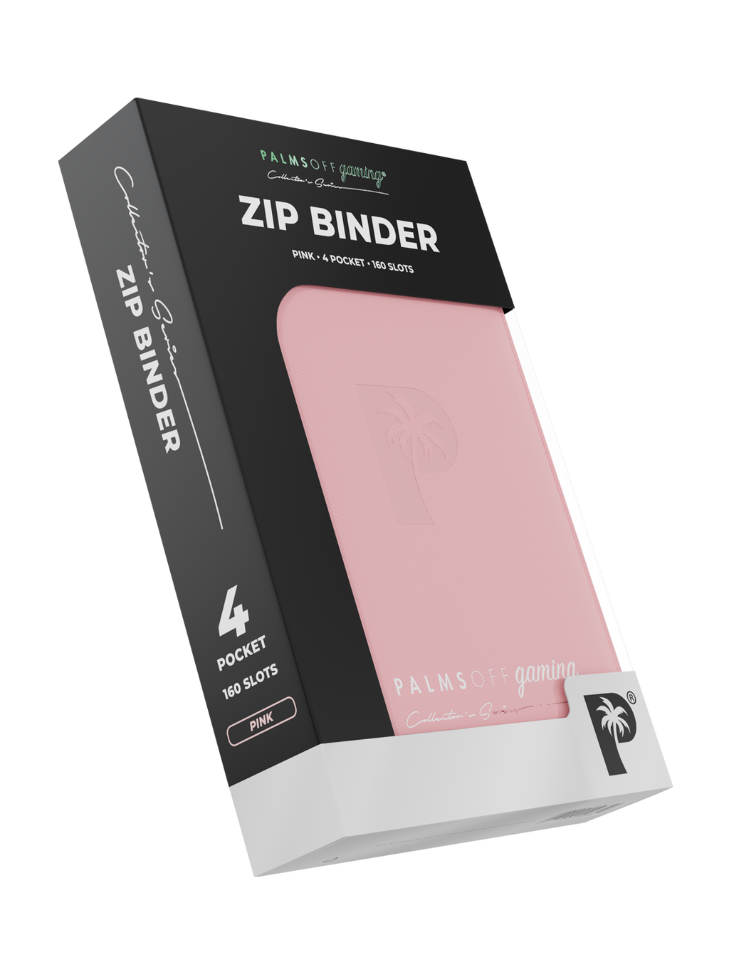 Palms Off Gaming Collector's Series Top Loader Zip Binder - 4 Pocket - Pink