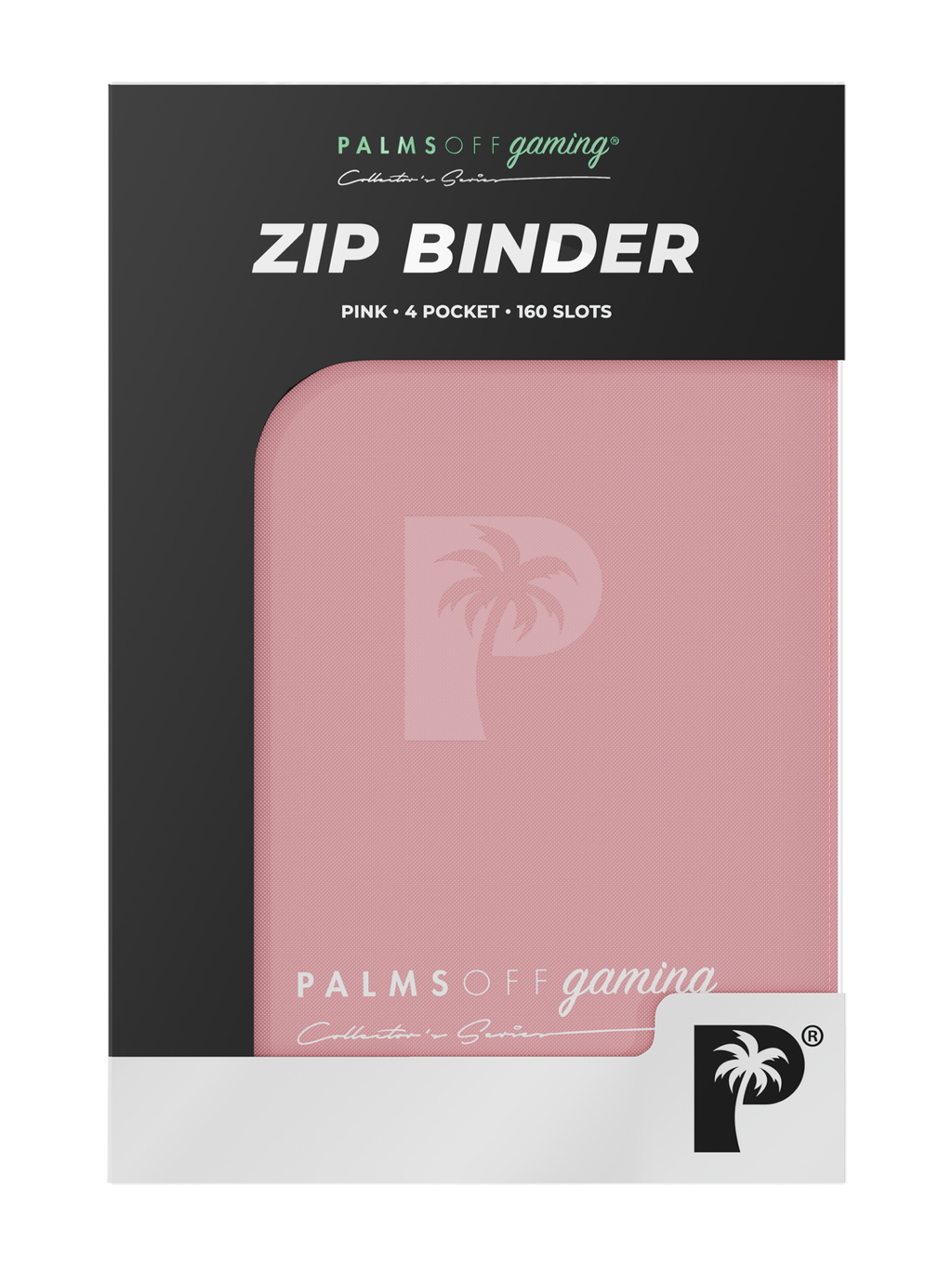 Palms Off Gaming Collector's Series Top Loader Zip Binder - 4 Pocket - Pink