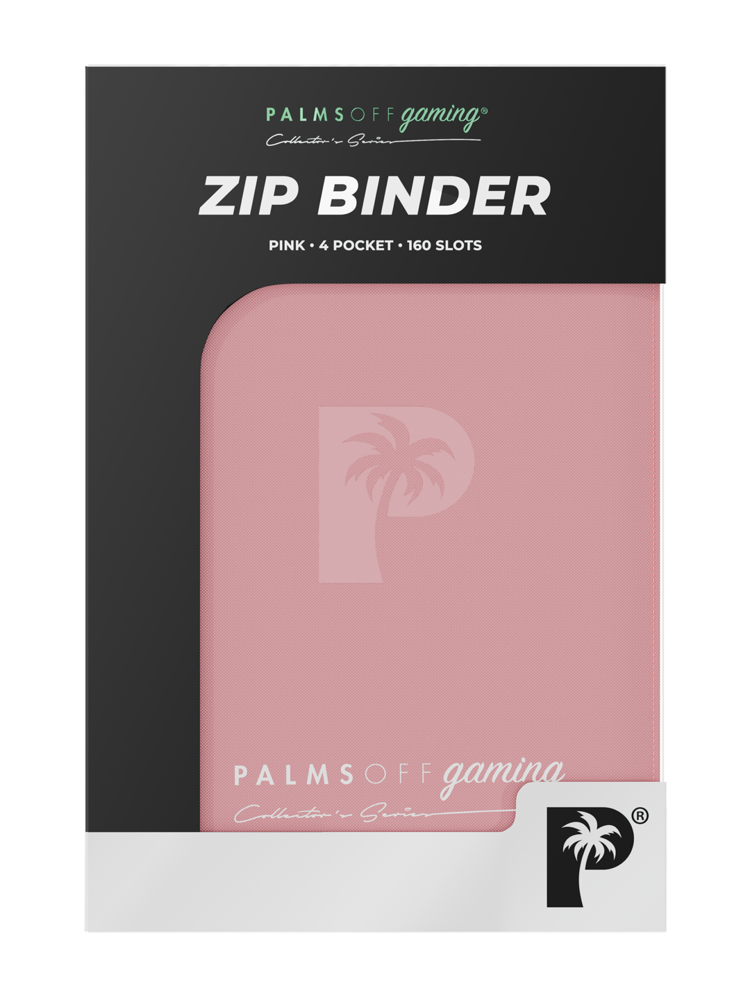 Palms Off Gaming Collector's Series Top Loader Zip Binder - 4 Pocket - Pink