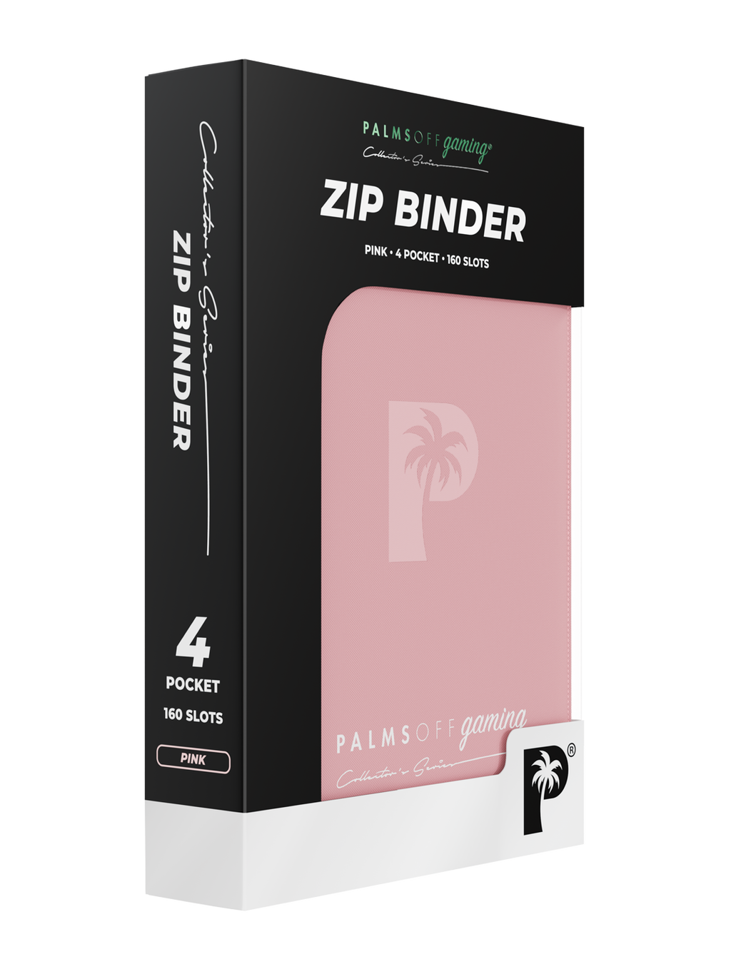 Palms Off Gaming Collector's Series Top Loader Zip Binder - 4 Pocket - Pink