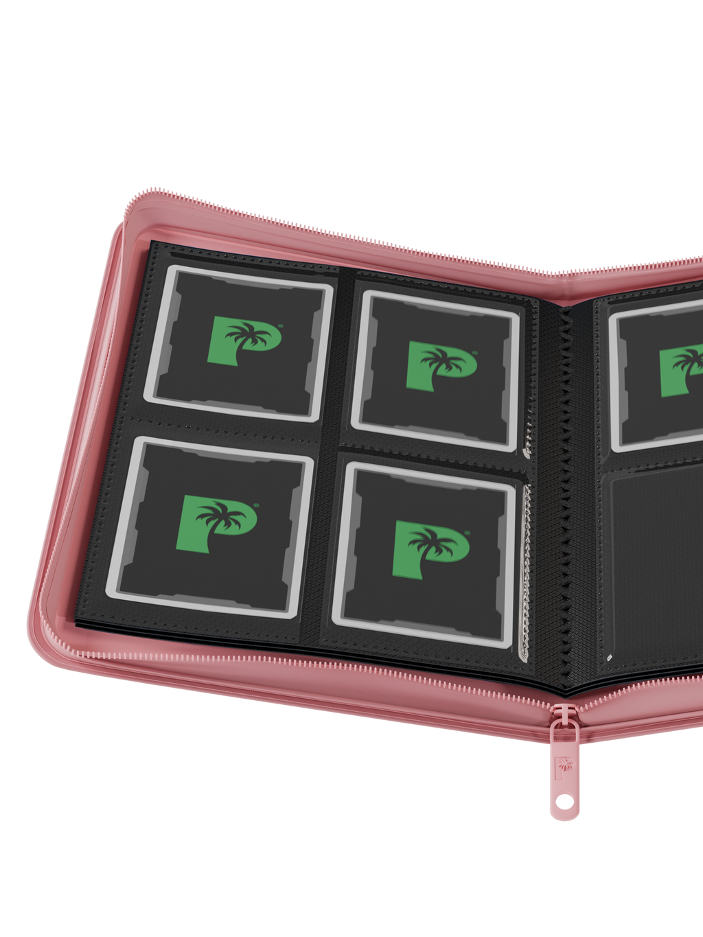 Palms Off Gaming Collector's Series Top Loader Zip Binder - 4 Pocket - Pink