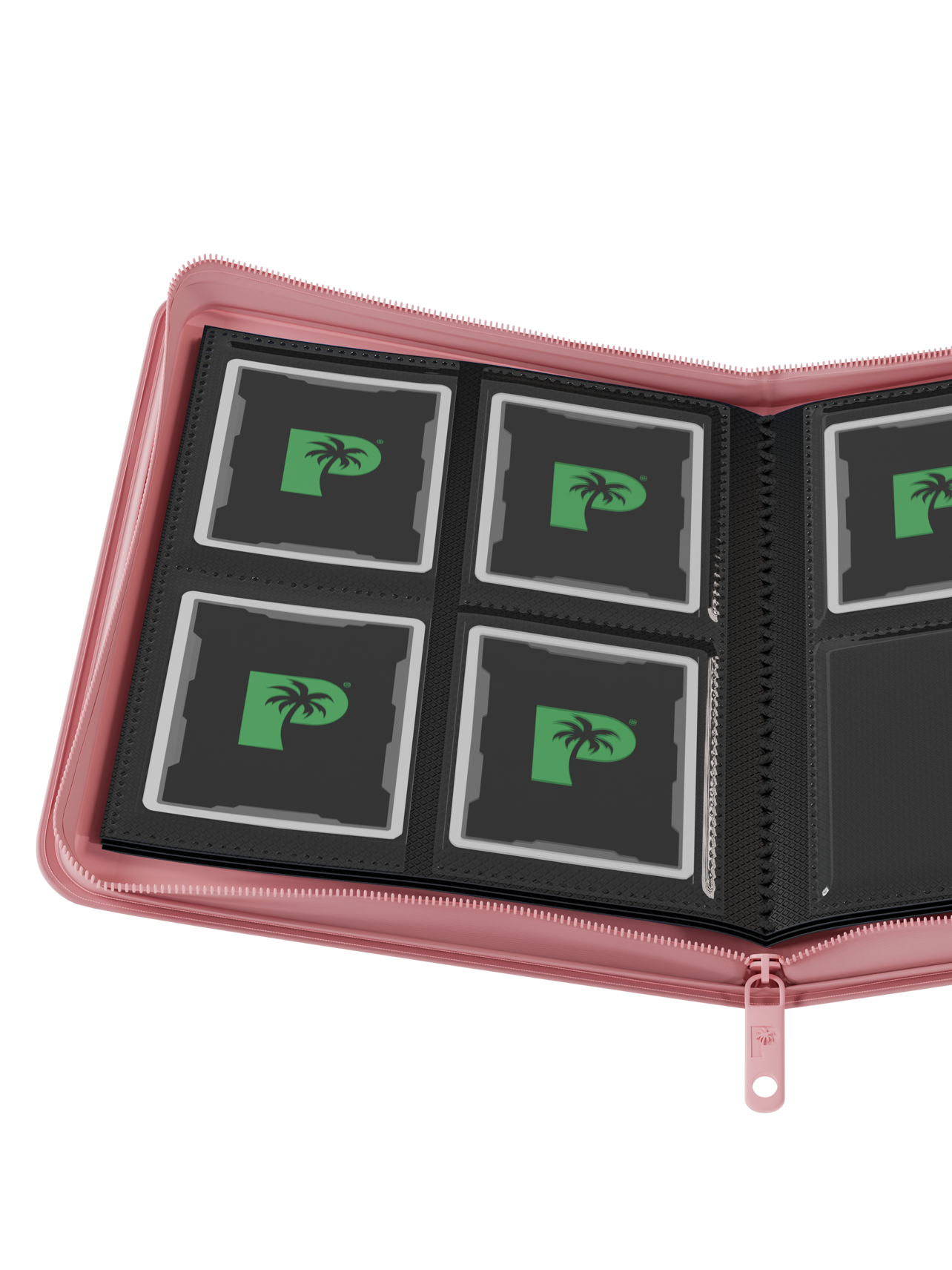 Palms Off Gaming Collector's Series Top Loader Zip Binder - 4 Pocket - Pink