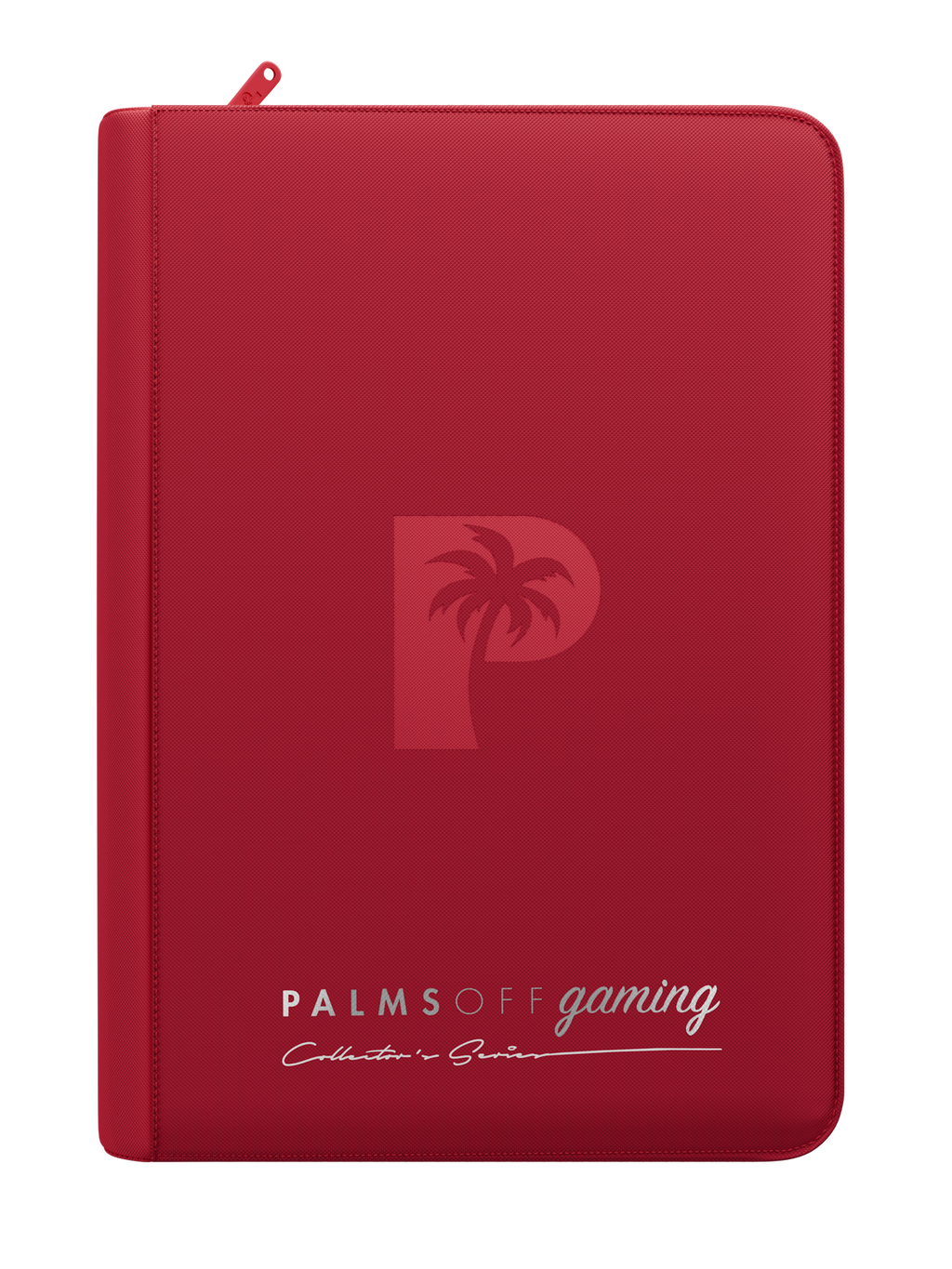 Palms Off Gaming Collector's Series Top Loader Zip Binder - 4 Pocket - Red